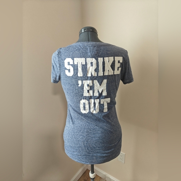 PINK Victoria's Secret Tops - PINK Victoria's Secret New York Yankees V Neck Shirt Size Large